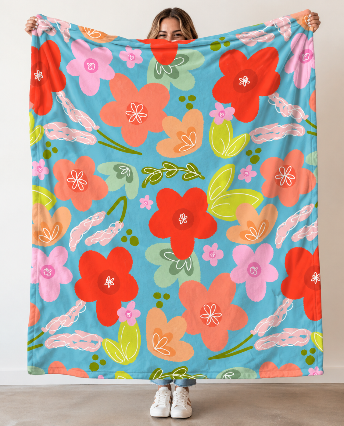Peaceful Floral Fields Blanket