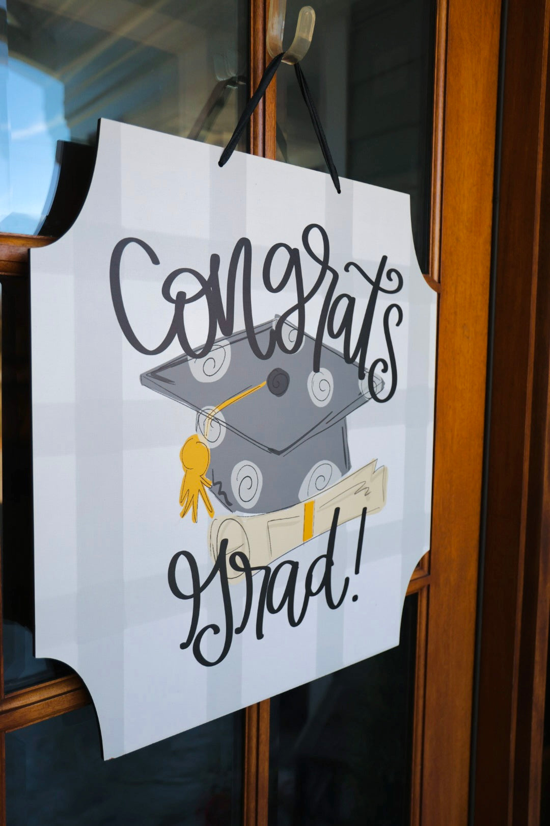 Congrats Grad Square Doorhanger