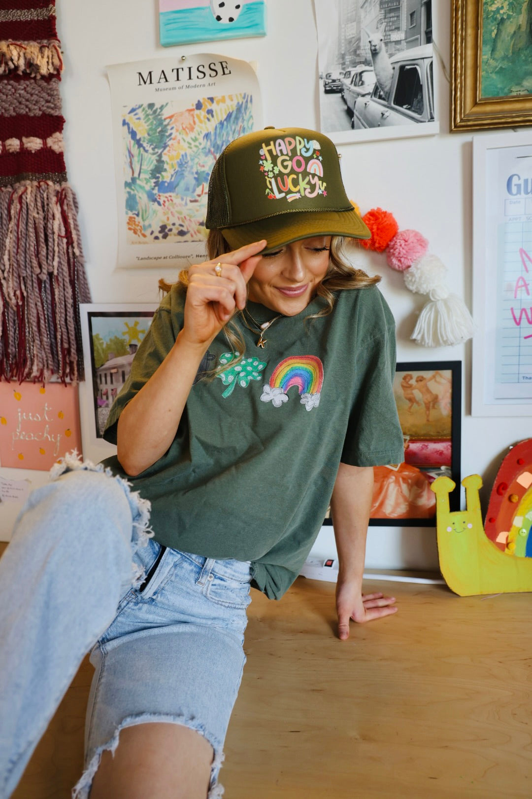 Happy Go Lucky Trucker Hat