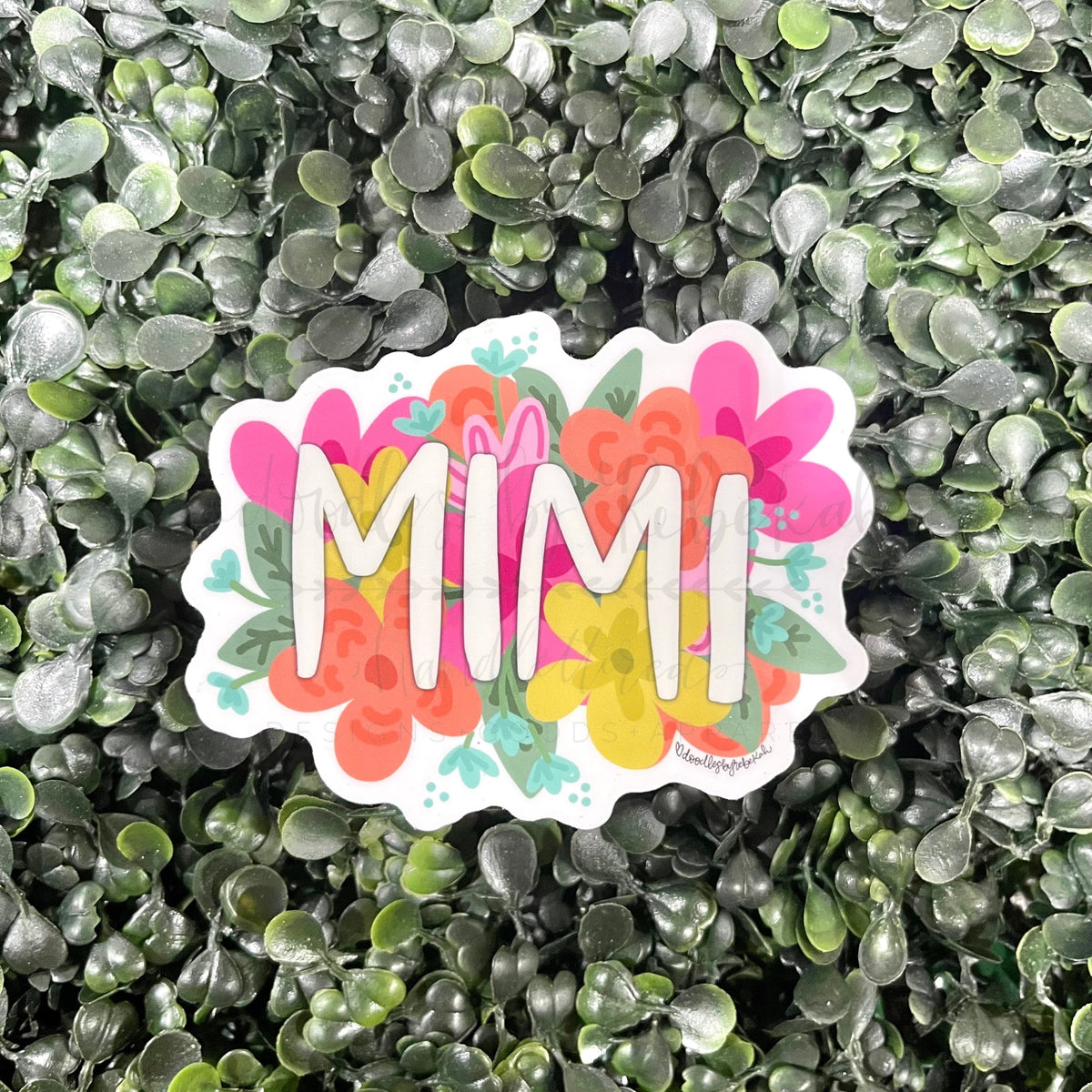 Colorful Flowers Mimi Sticker - Sticker