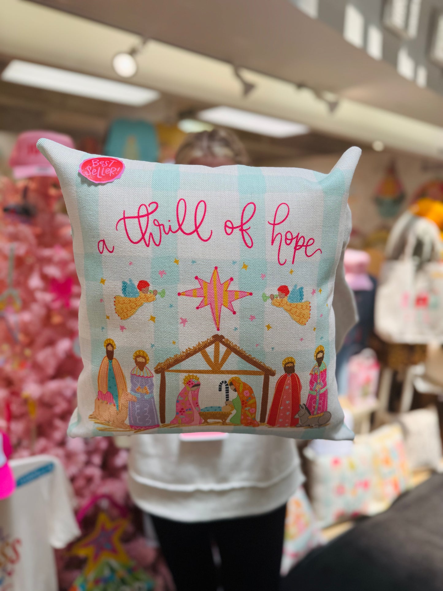 A Thrill of Hope Square Pillow