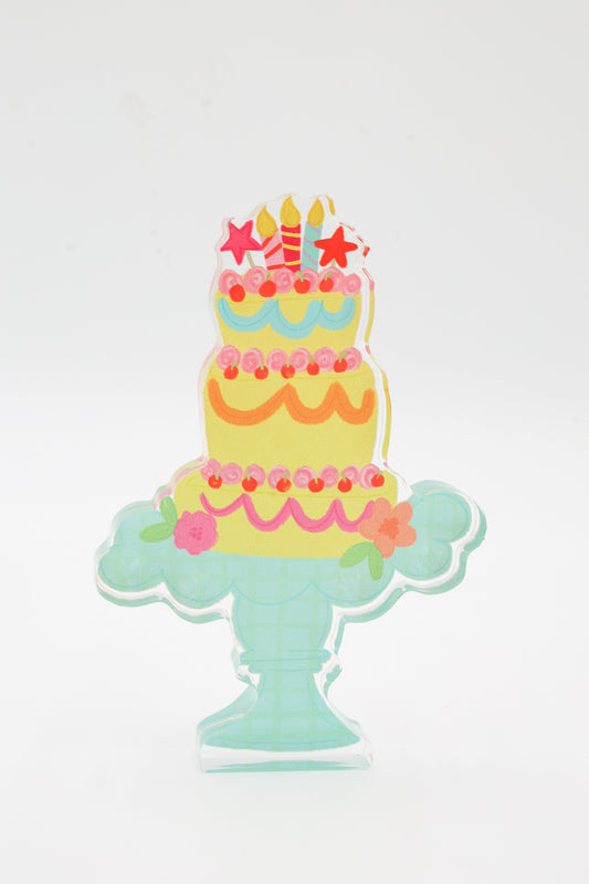 Colorful Tiered Cake Acrylic Shelf Sitter