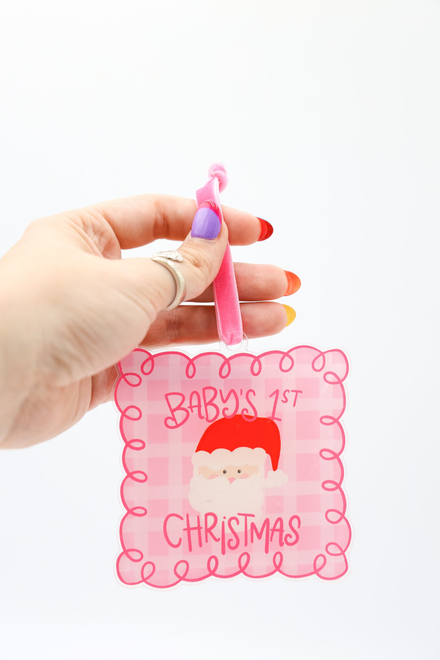 Baby's First Christmas-Girl Acrylic Ornament