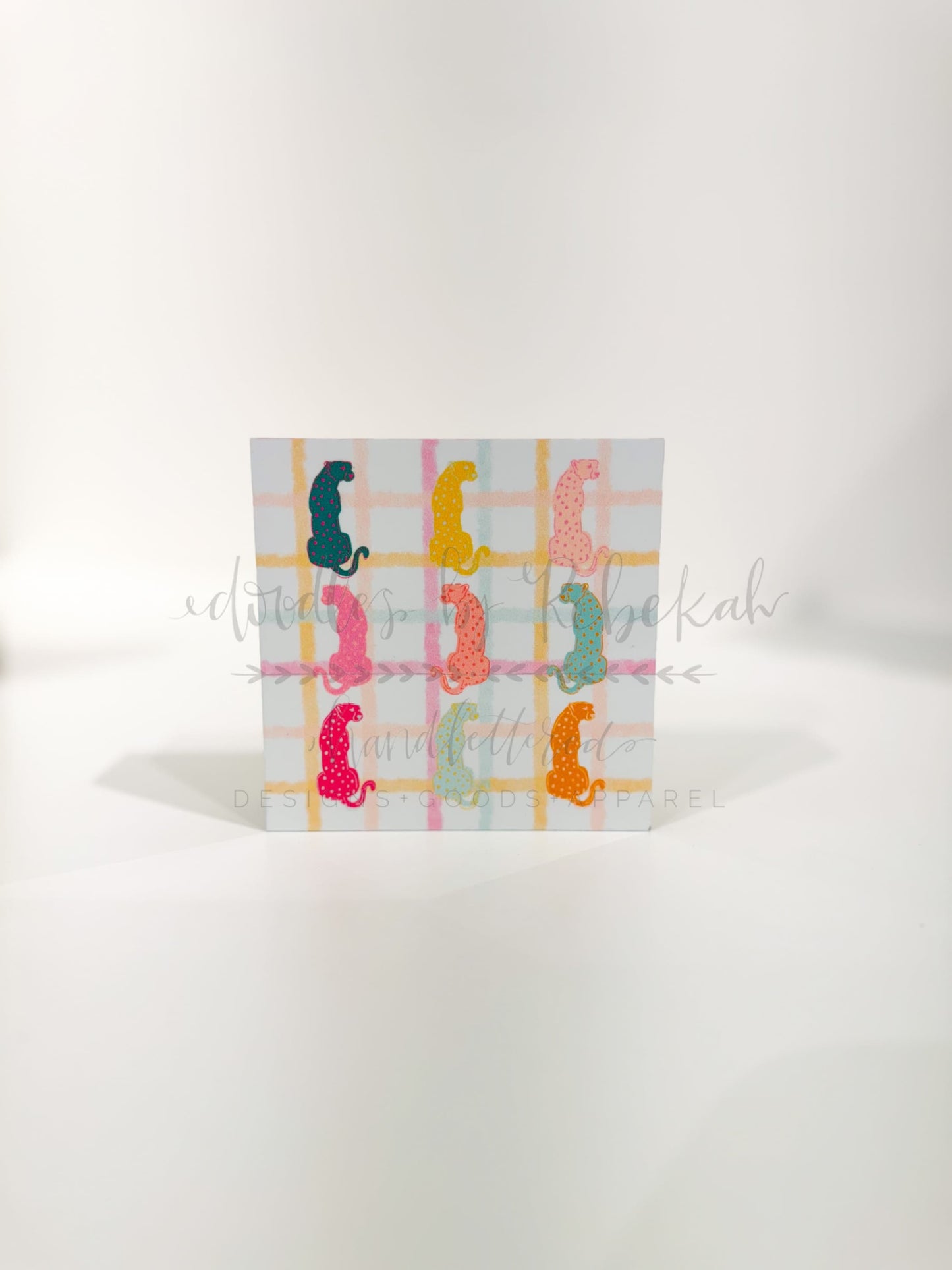 9 Colorful Cheetahs 4x4 Block