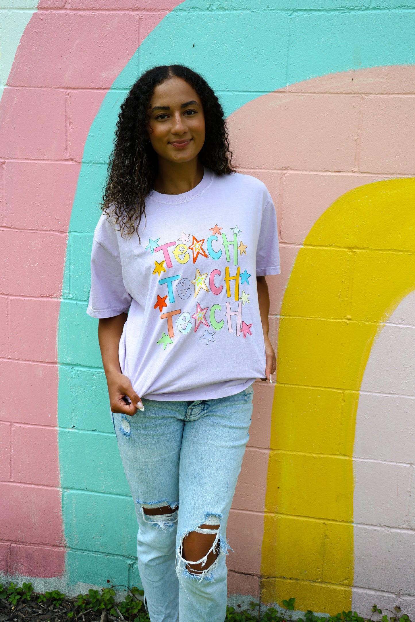 Teach Stars Orchid Tee