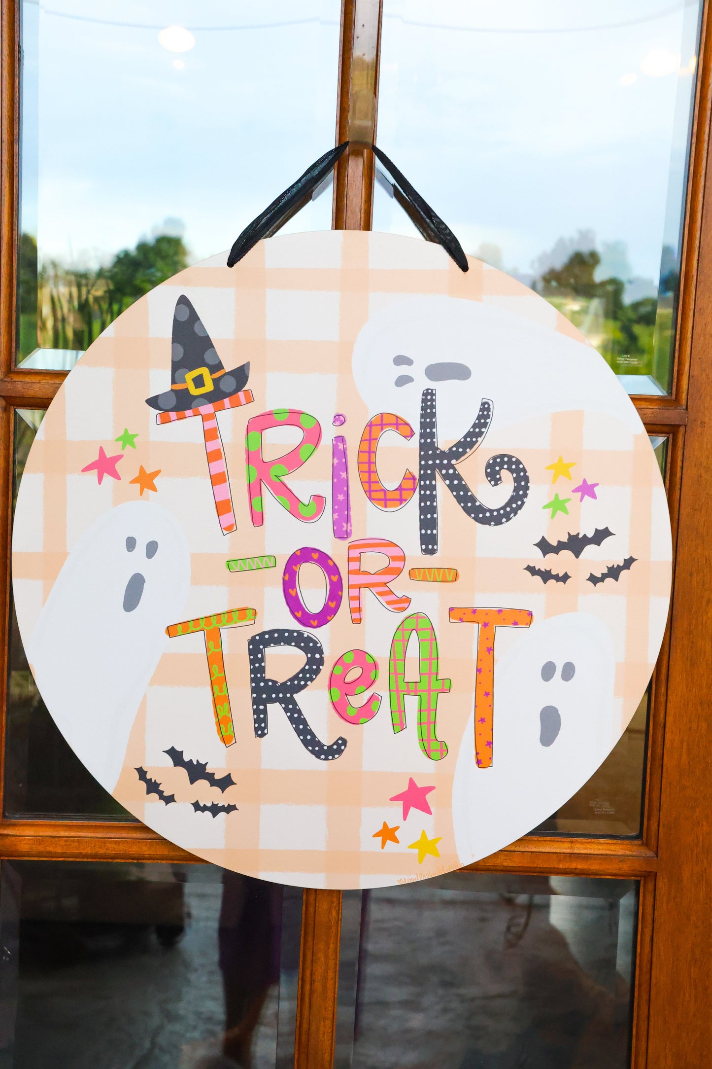 Trick or Treat with Ghosts Doorhanger
