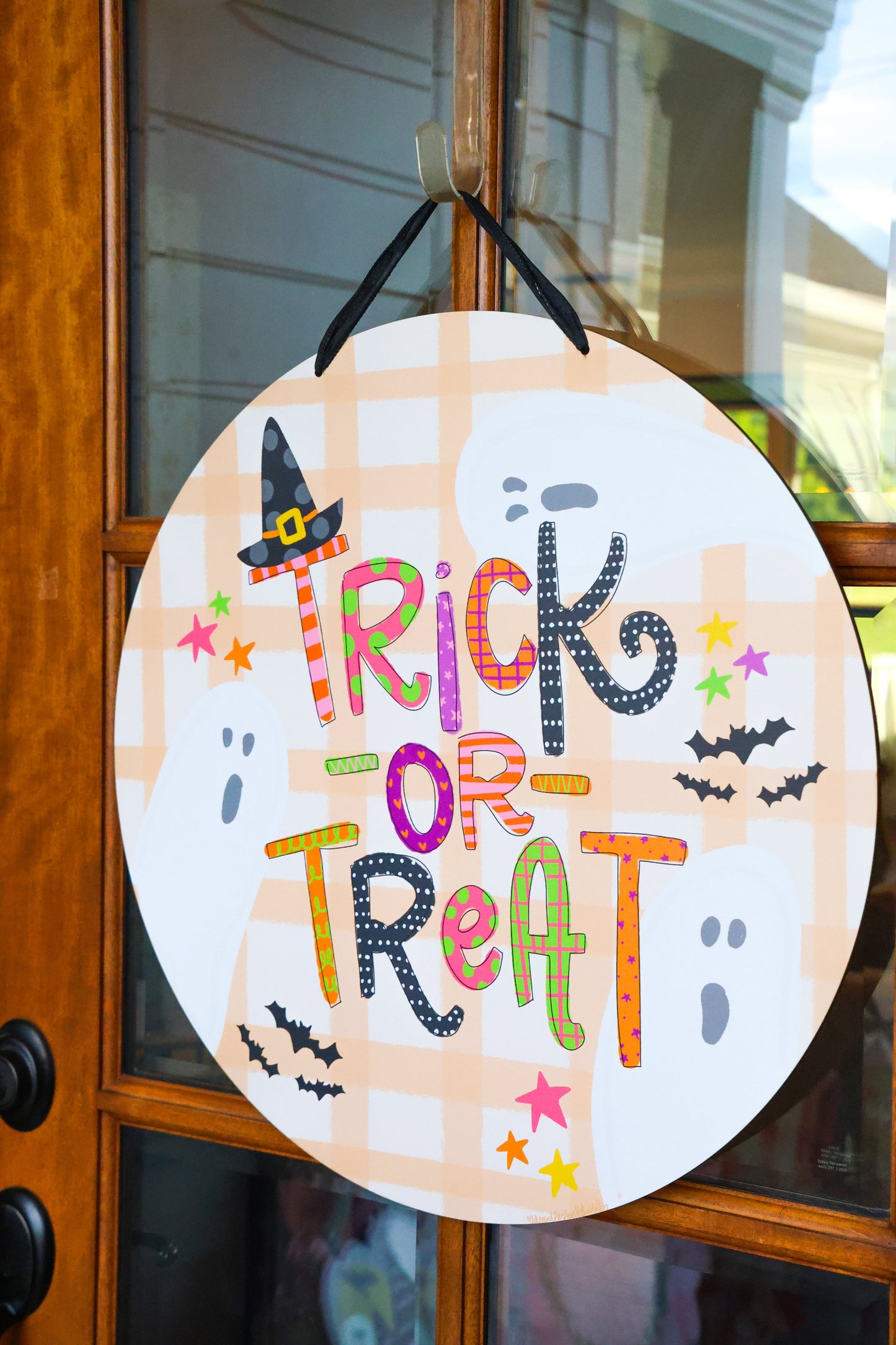 Trick or Treat with Ghosts Doorhanger