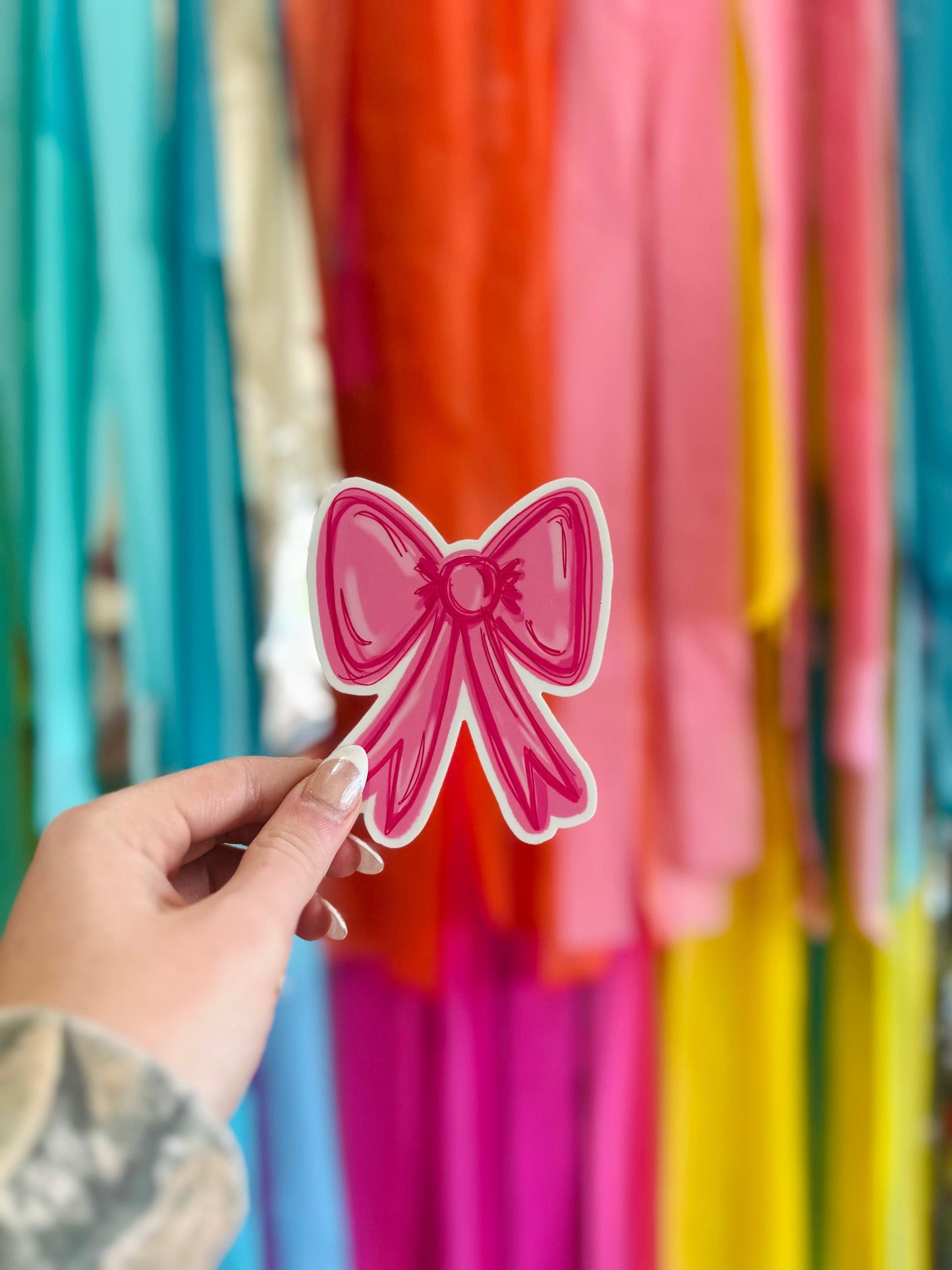 Pink Bow Sticker