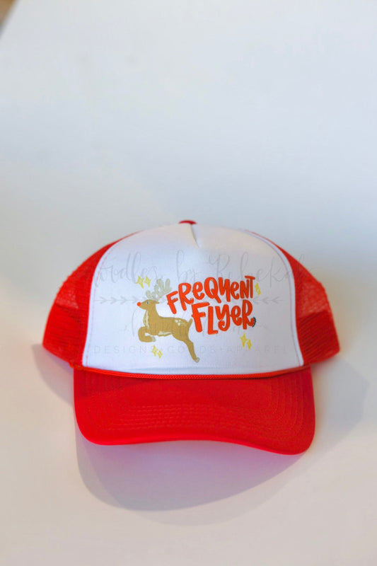Frequent Flyer Reindeer Trucker Hat