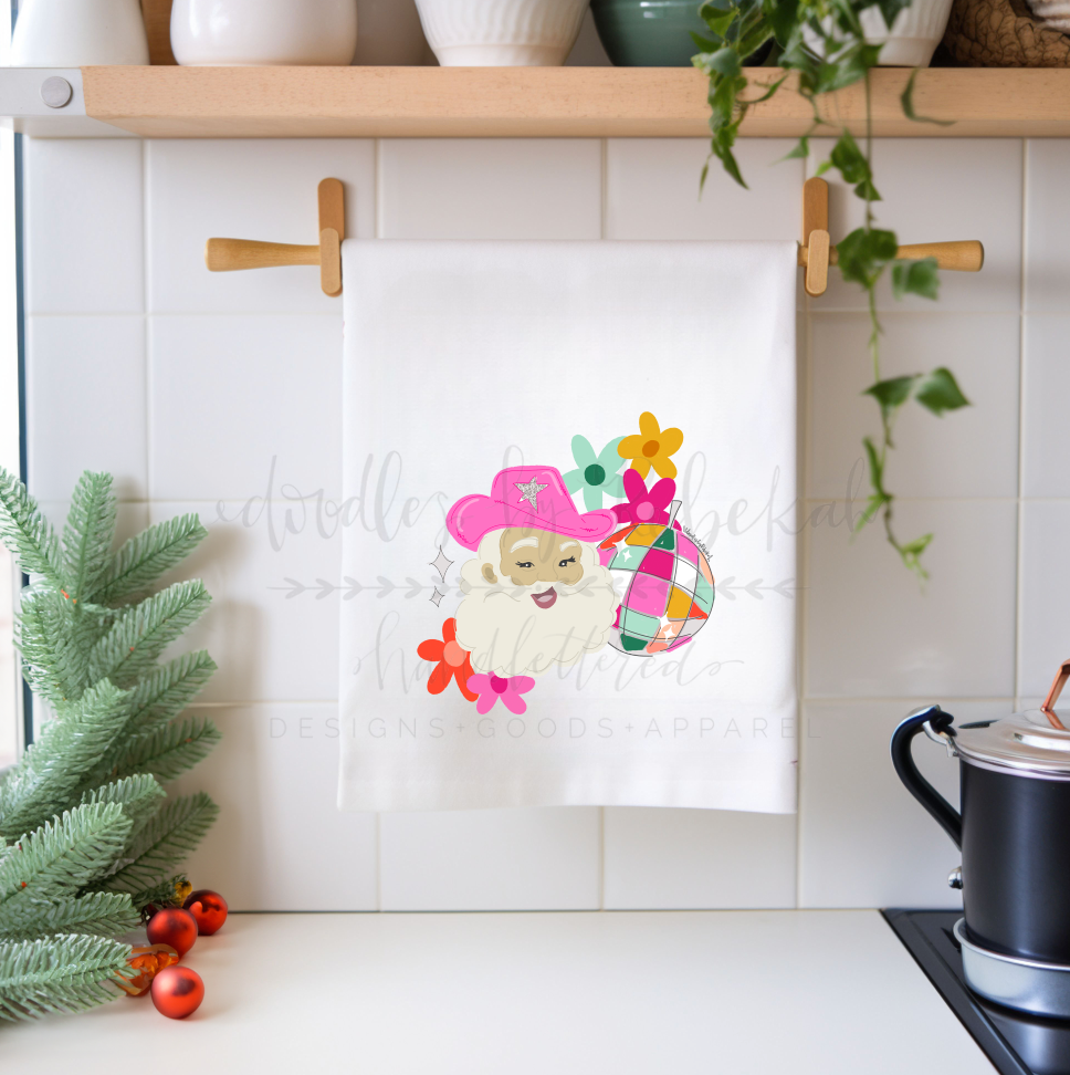 Disco SantaTea Towel