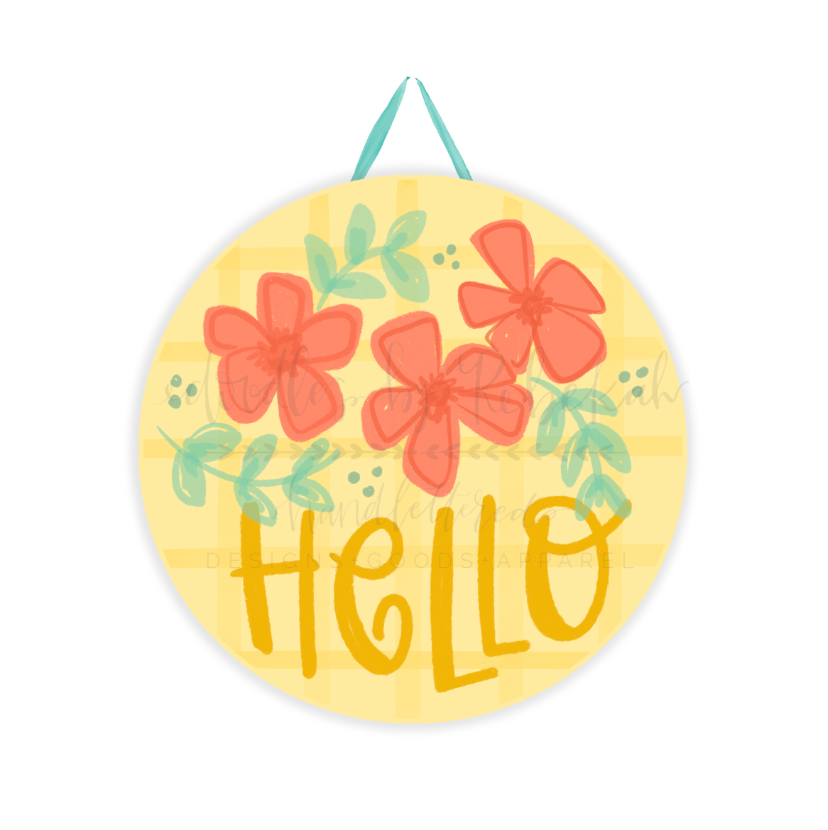 Hello Yellow Doorhanger