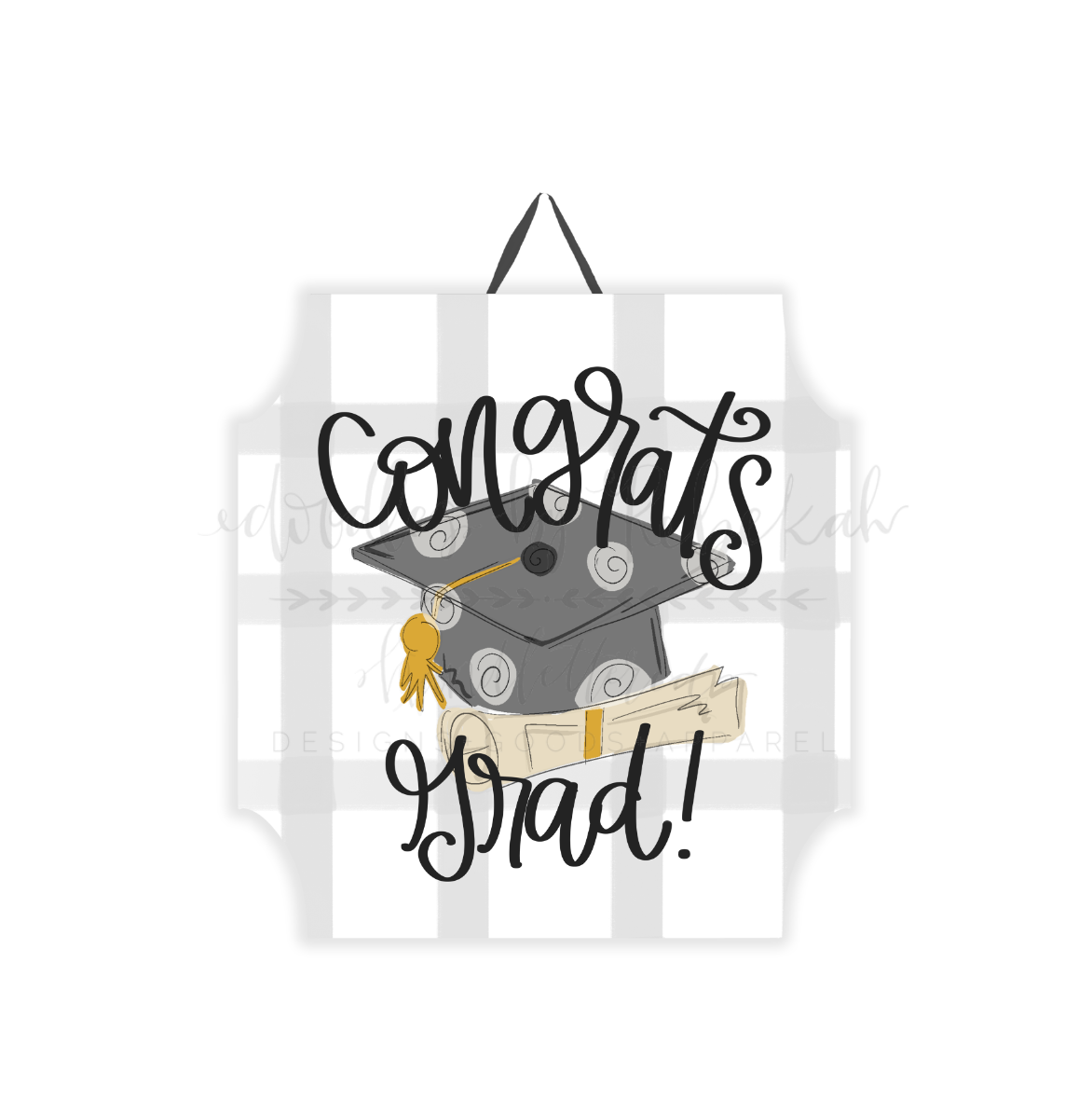 Congrats Grad Square Doorhanger