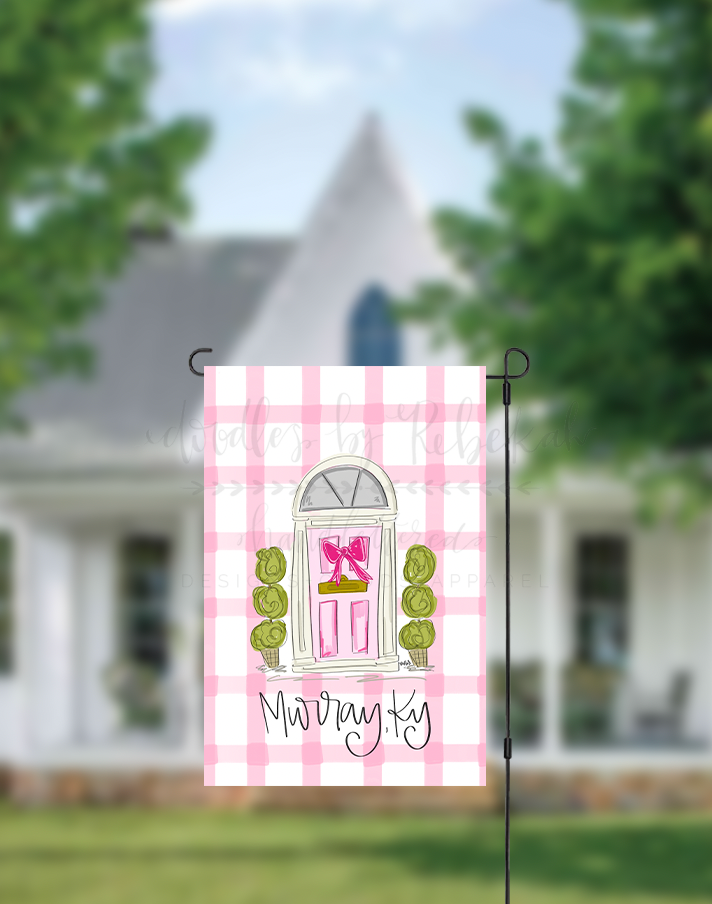 Front Door *Custom Town* Garden Flag