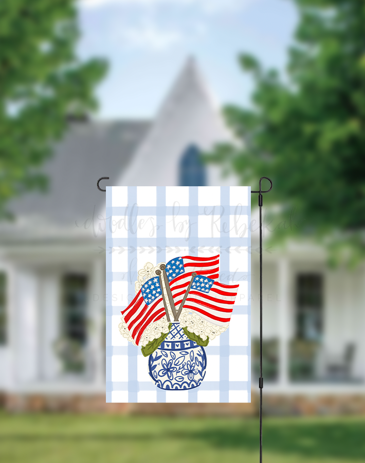 4th Hydrangea Garden Flag