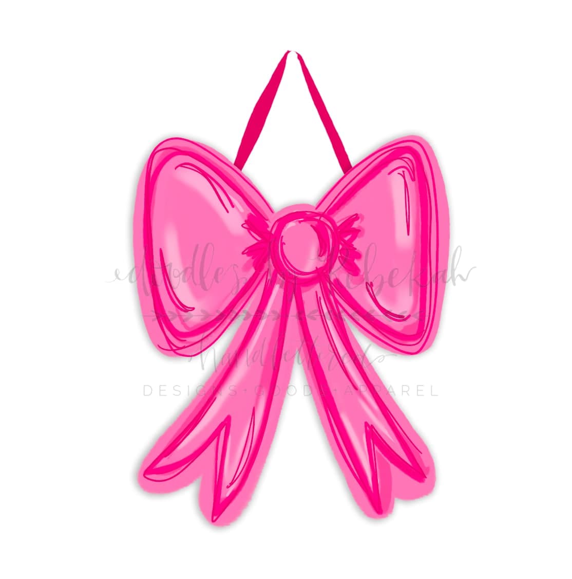 Pink Bow Doorhanger - Door Hanger