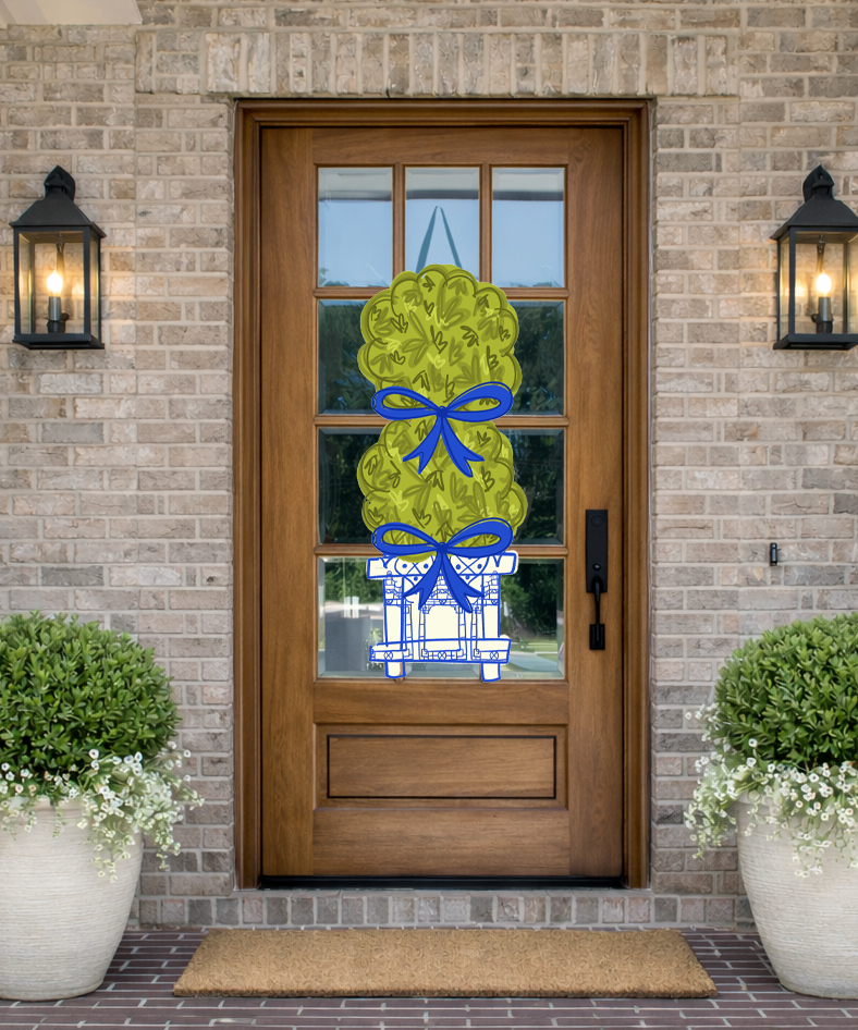 Topiary Boxwood Door Hanger