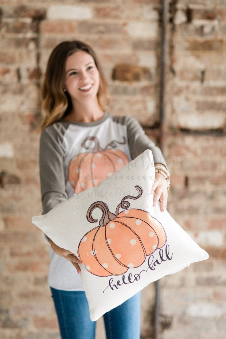 Hello Fall Pillow - Doodles by Rebekah