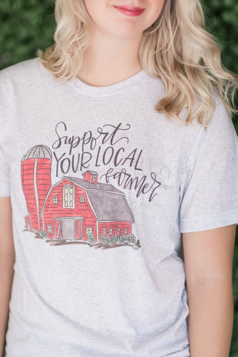Support Your Local Farmer Tee - Doodles by Rebekah