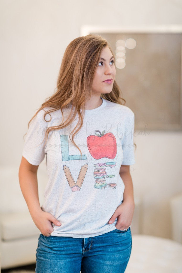 ‘LOVE’ Back to School Tee - Doodles by Rebekah