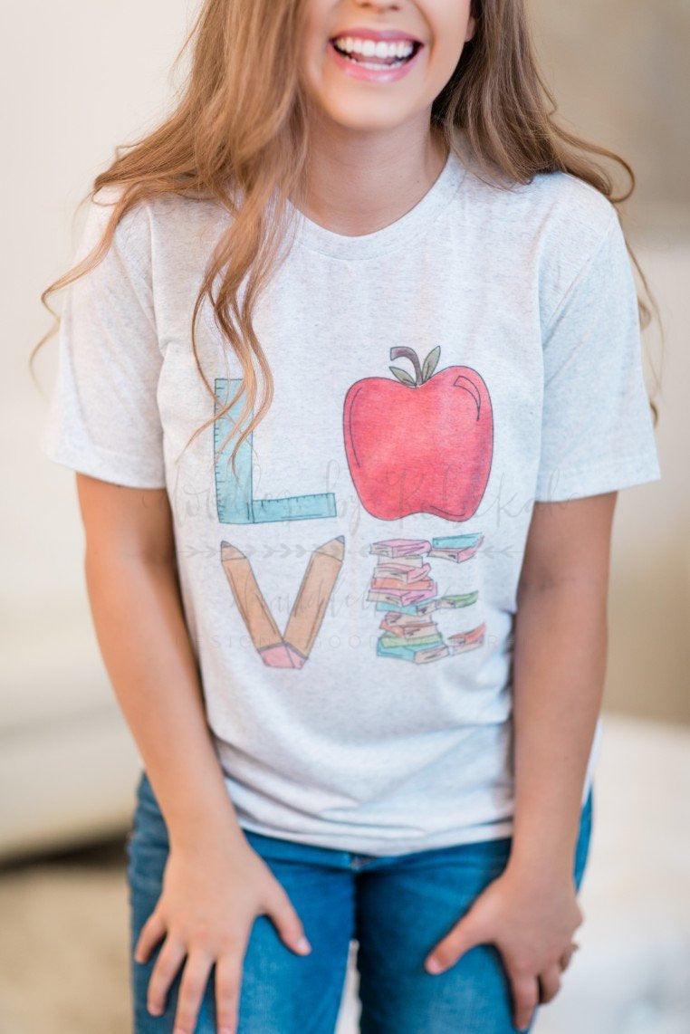 ‘LOVE’ Back to School Tee - Doodles by Rebekah