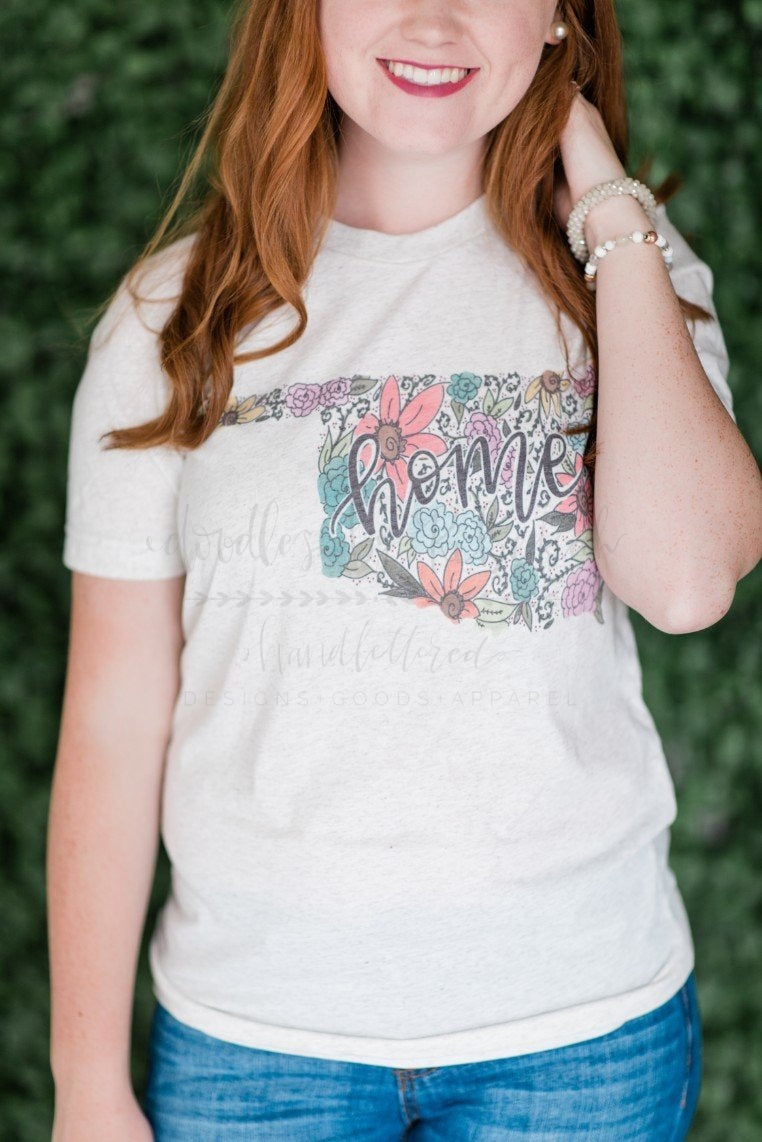 Oklahoma Floral Tee - Doodles by Rebekah