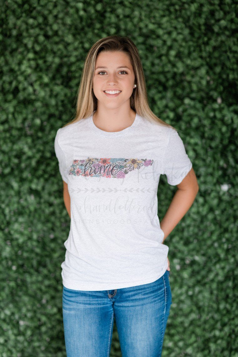 Tennessee Floral Tee - Doodles by Rebekah
