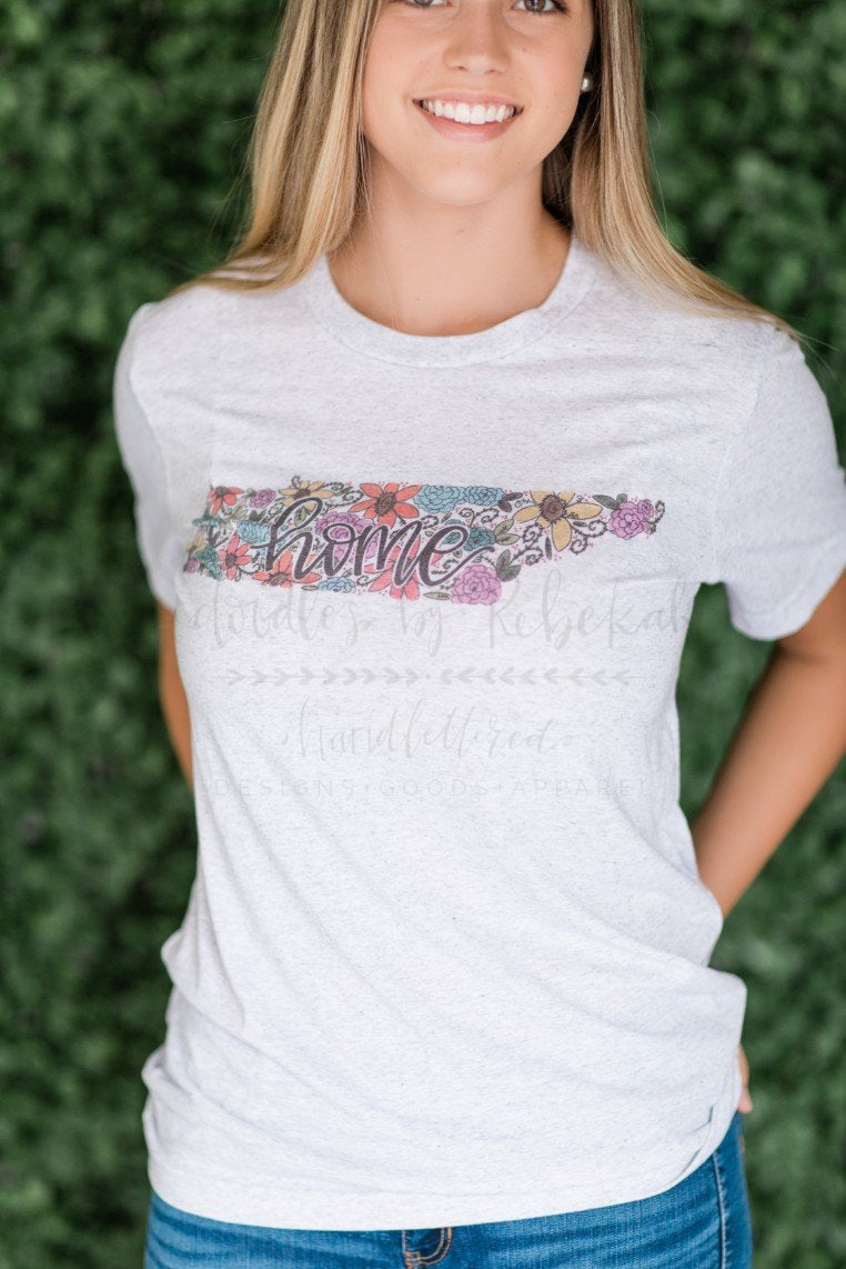 Tennessee Floral Tee - Doodles by Rebekah