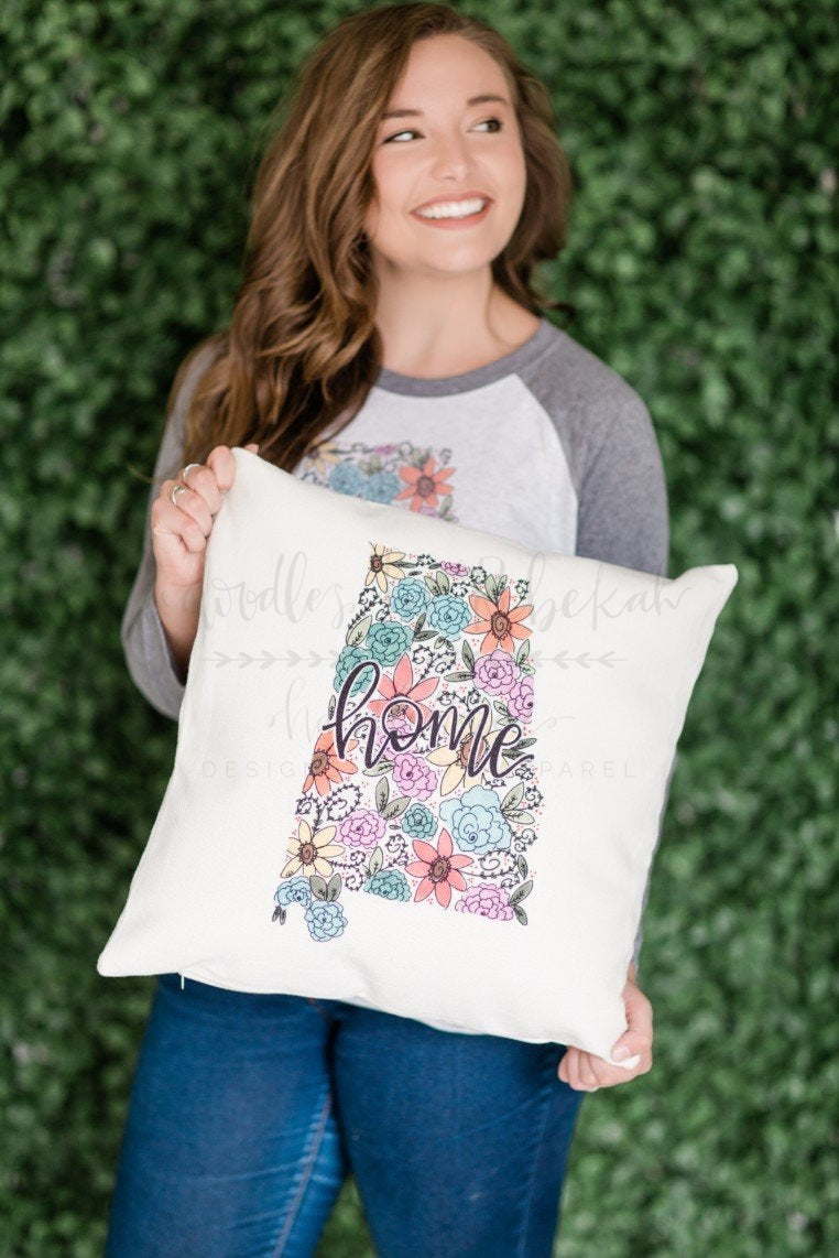 Alabama Floral Pillow - Doodles by Rebekah