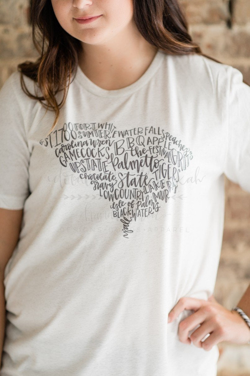 South Carolina Word Art - Doodles by Rebekah