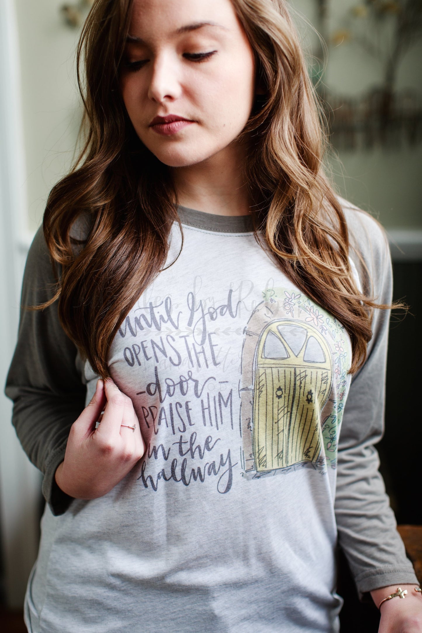 Praise Him in the Hallway Raglan or Tee - Doodles by Rebekah