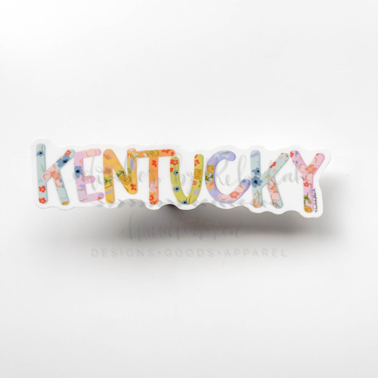 Kentucky Floral Filled Sticker - Sticker