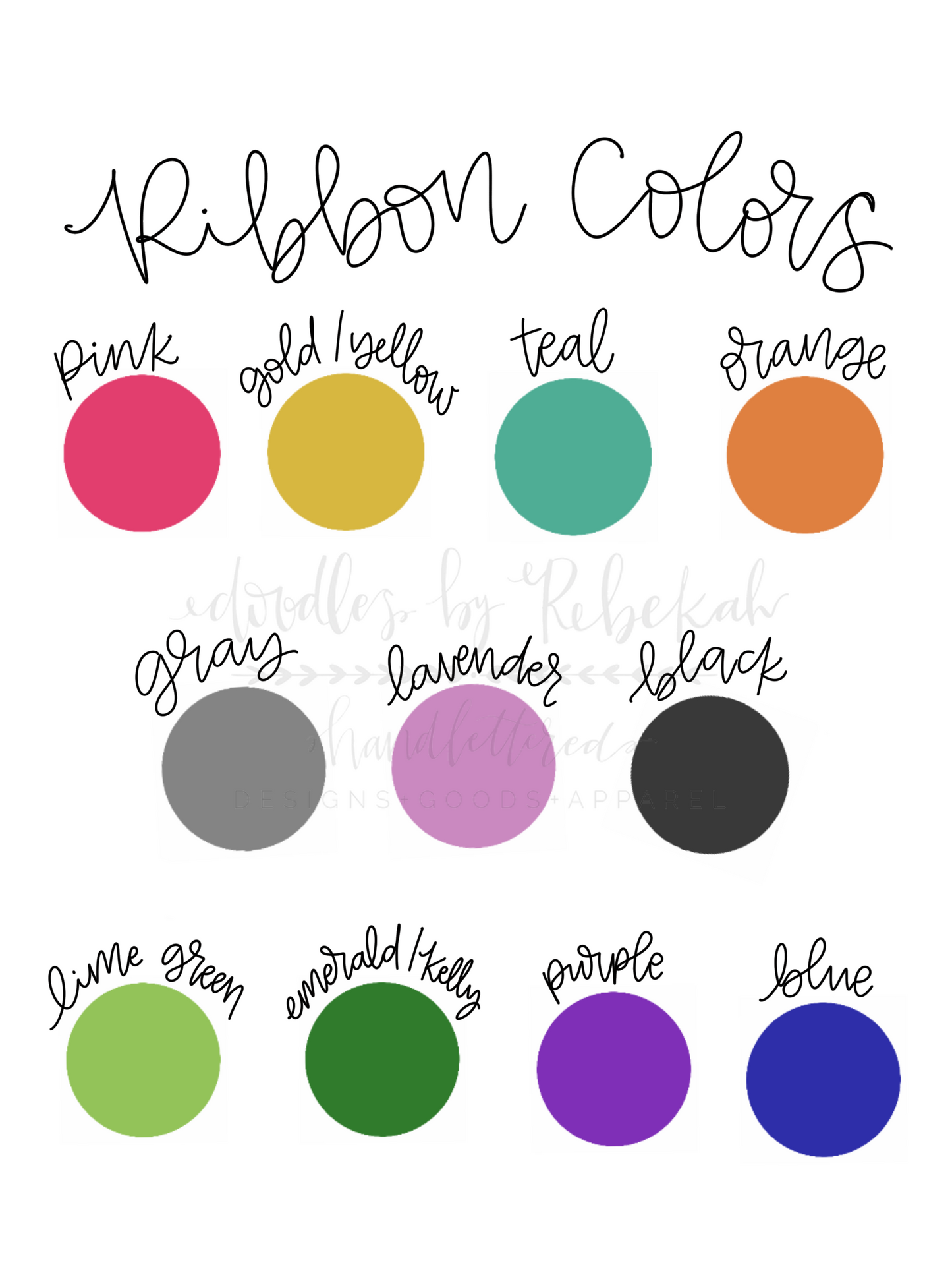 Cancer Awareness Ribbon Stickers - Doodles by Rebekah