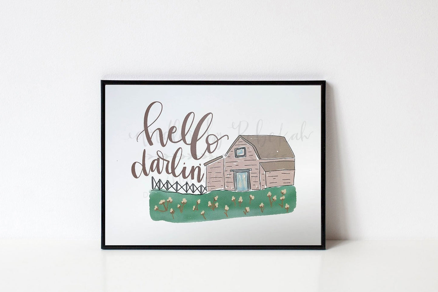 Hello Darlin' 8x10 Print - Doodles by Rebekah
