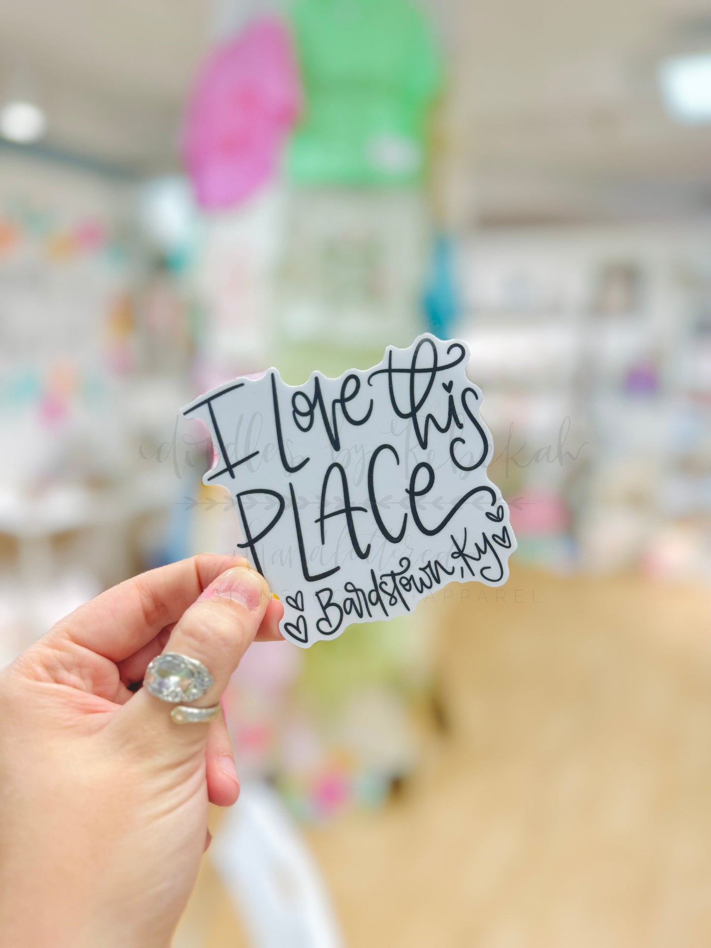 I Love This Place *Custom Town* Sticker