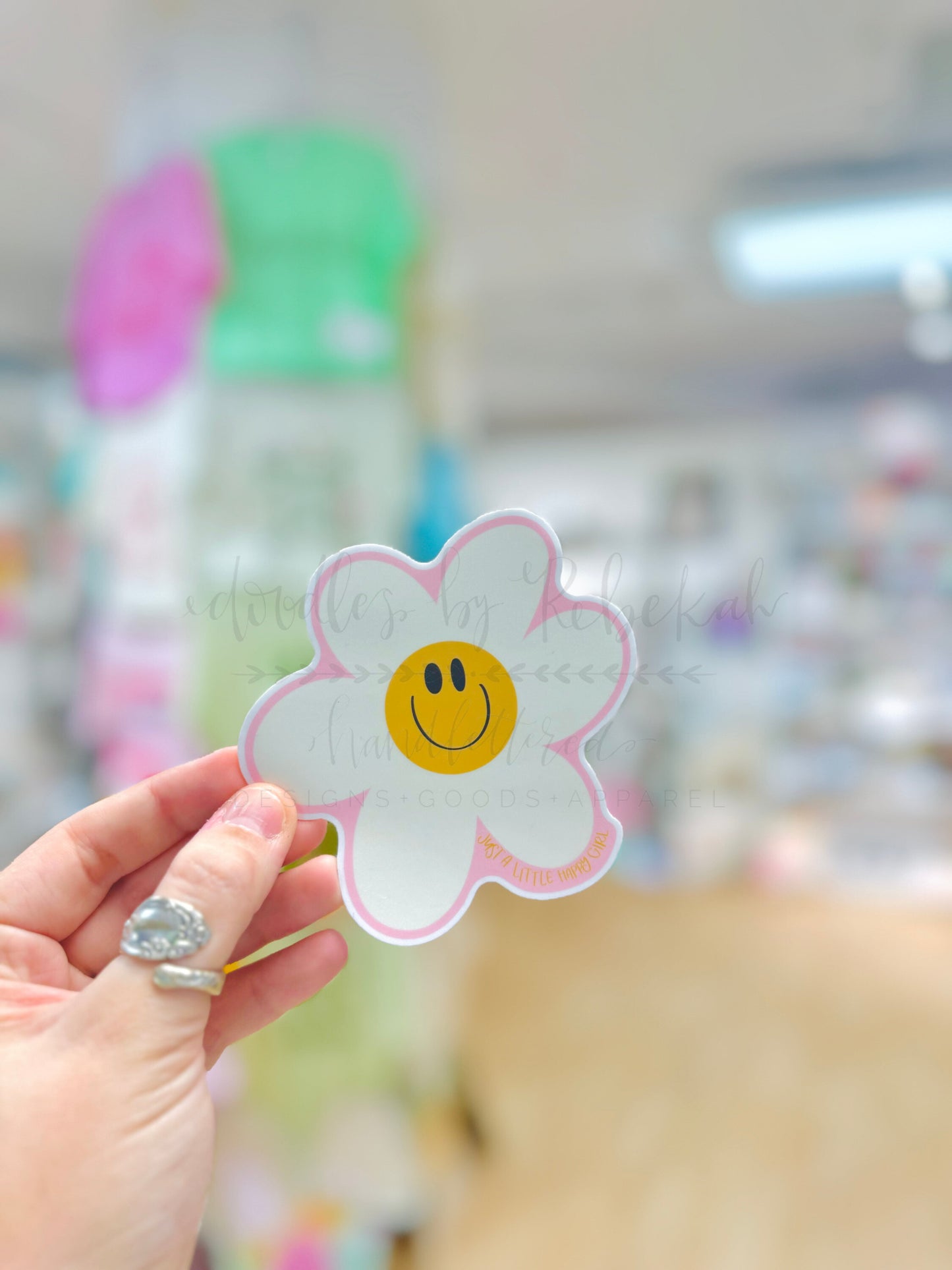 Smiley Flower Sticker