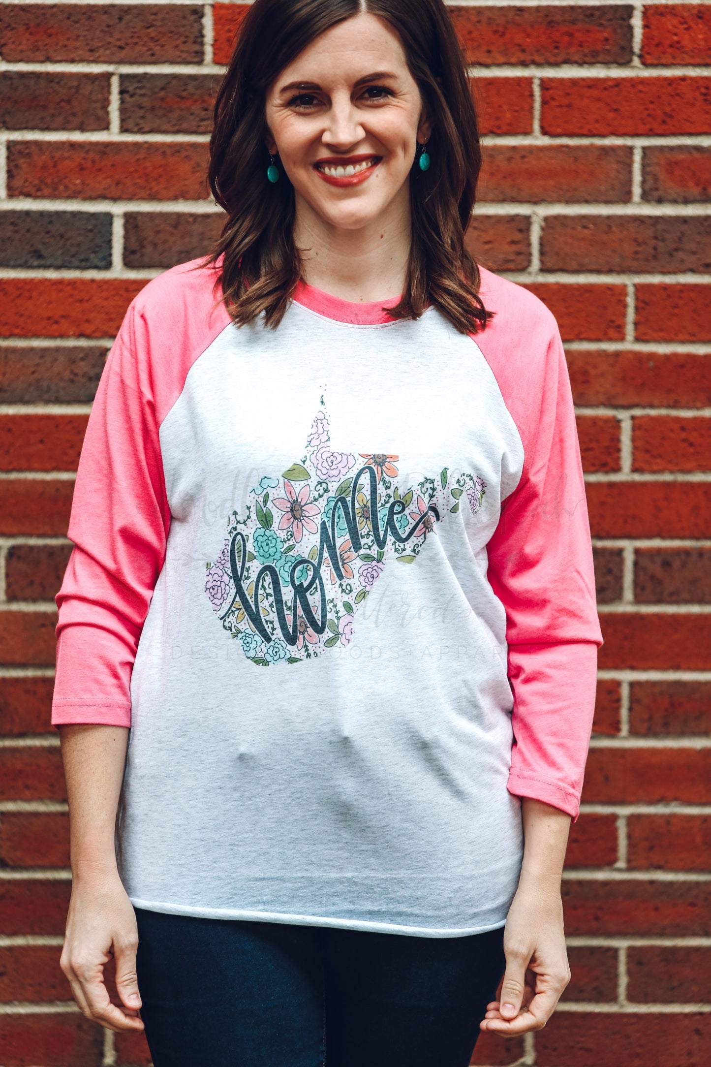 West Virginia Floral Raglan - Baseball Tee