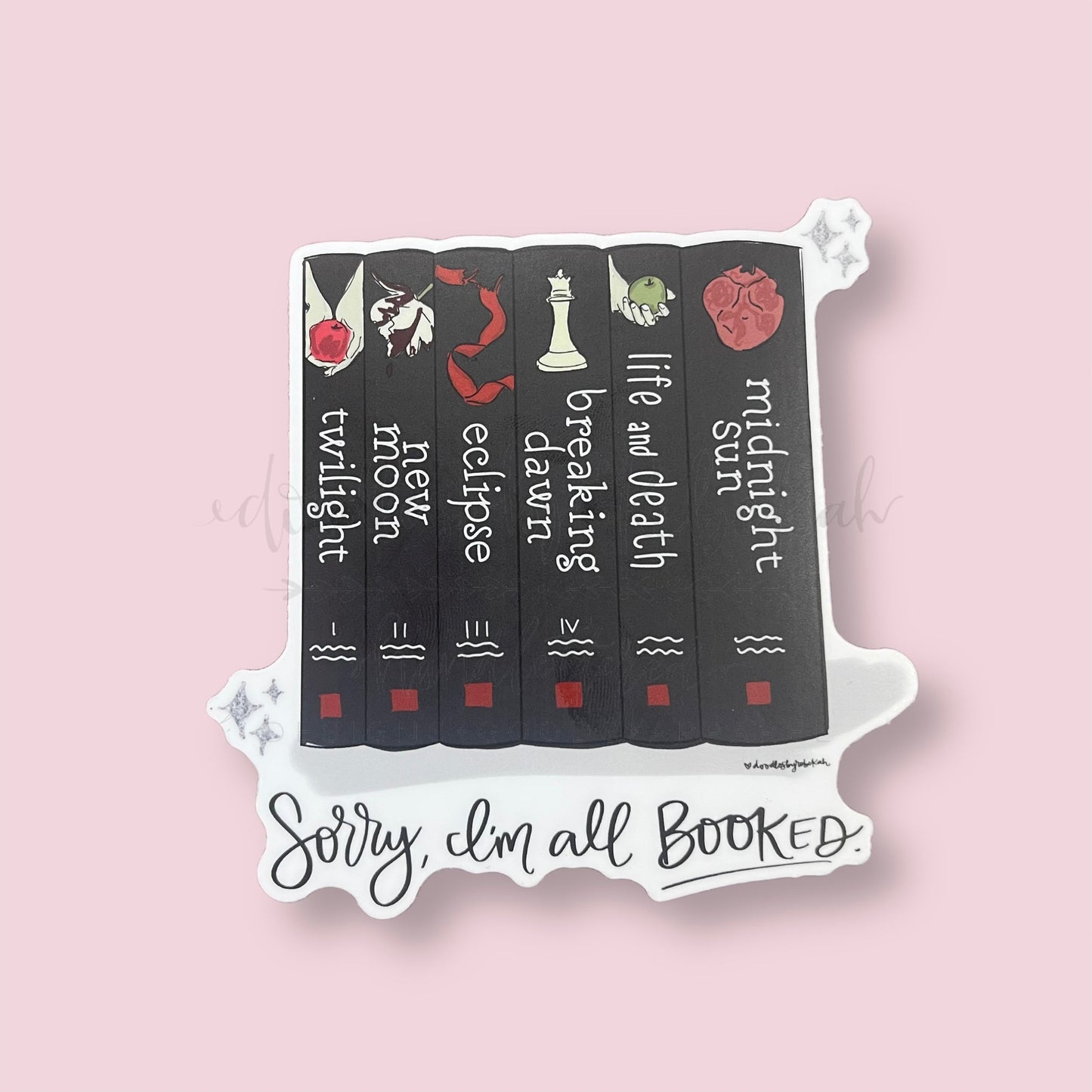 Sorry, I'm Booked (Black) Sticker