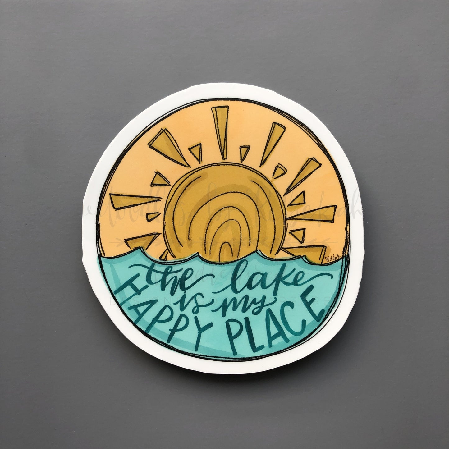 The Lake Is My Happy Place Sticker - Sticker