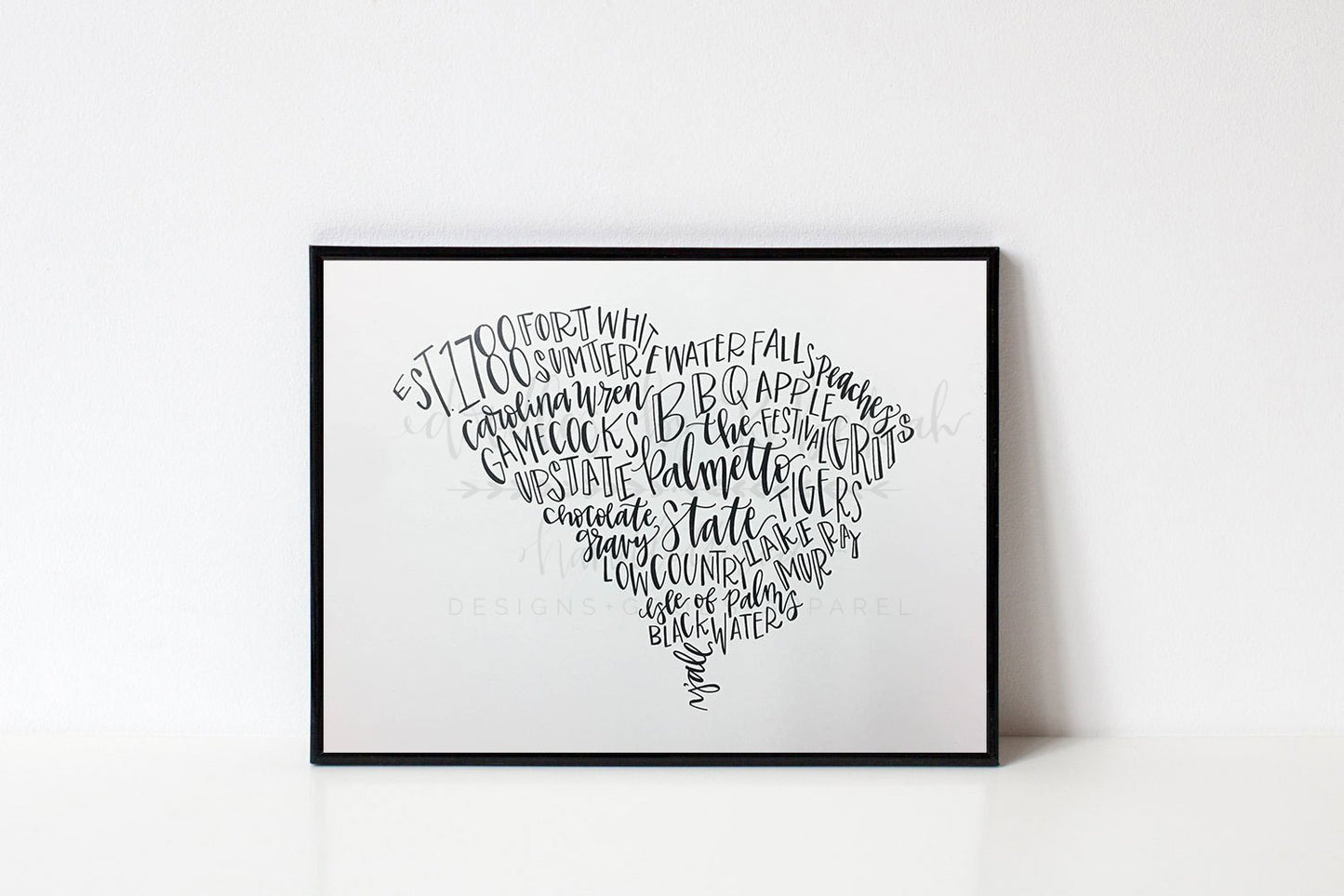 South Carolina Word Art 8x10 Print - Print