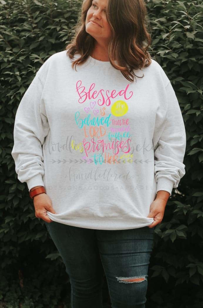 Blessed Is She Who Believed Shirt - Tees