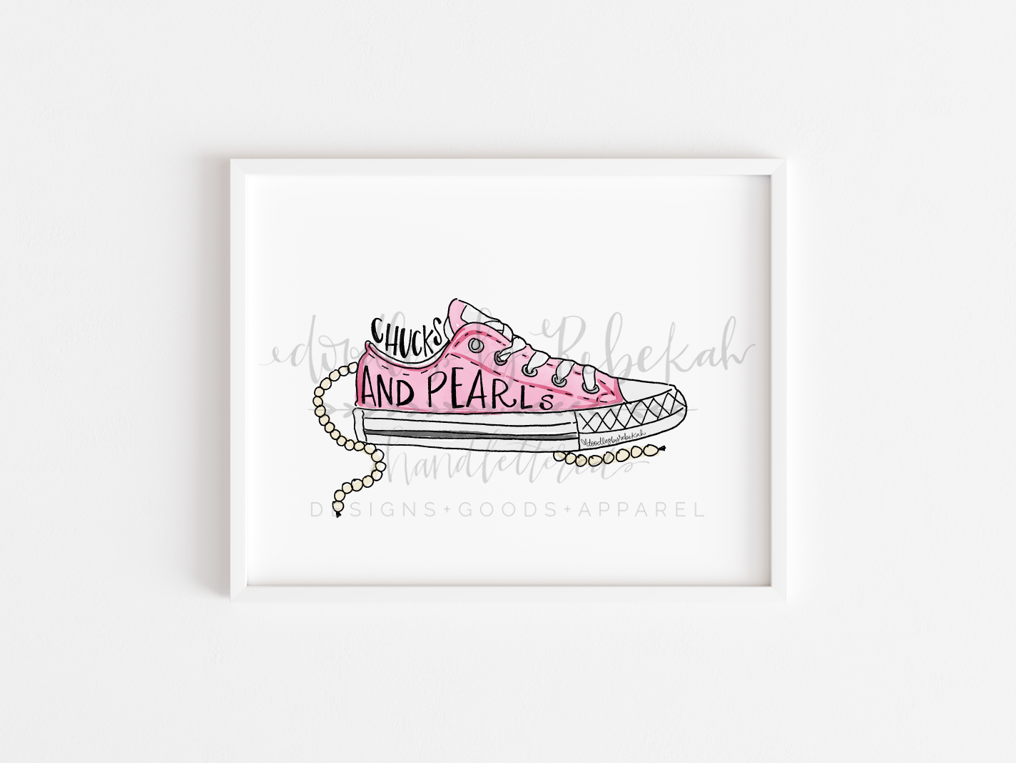 Chucks and Pearls 8x10 Print