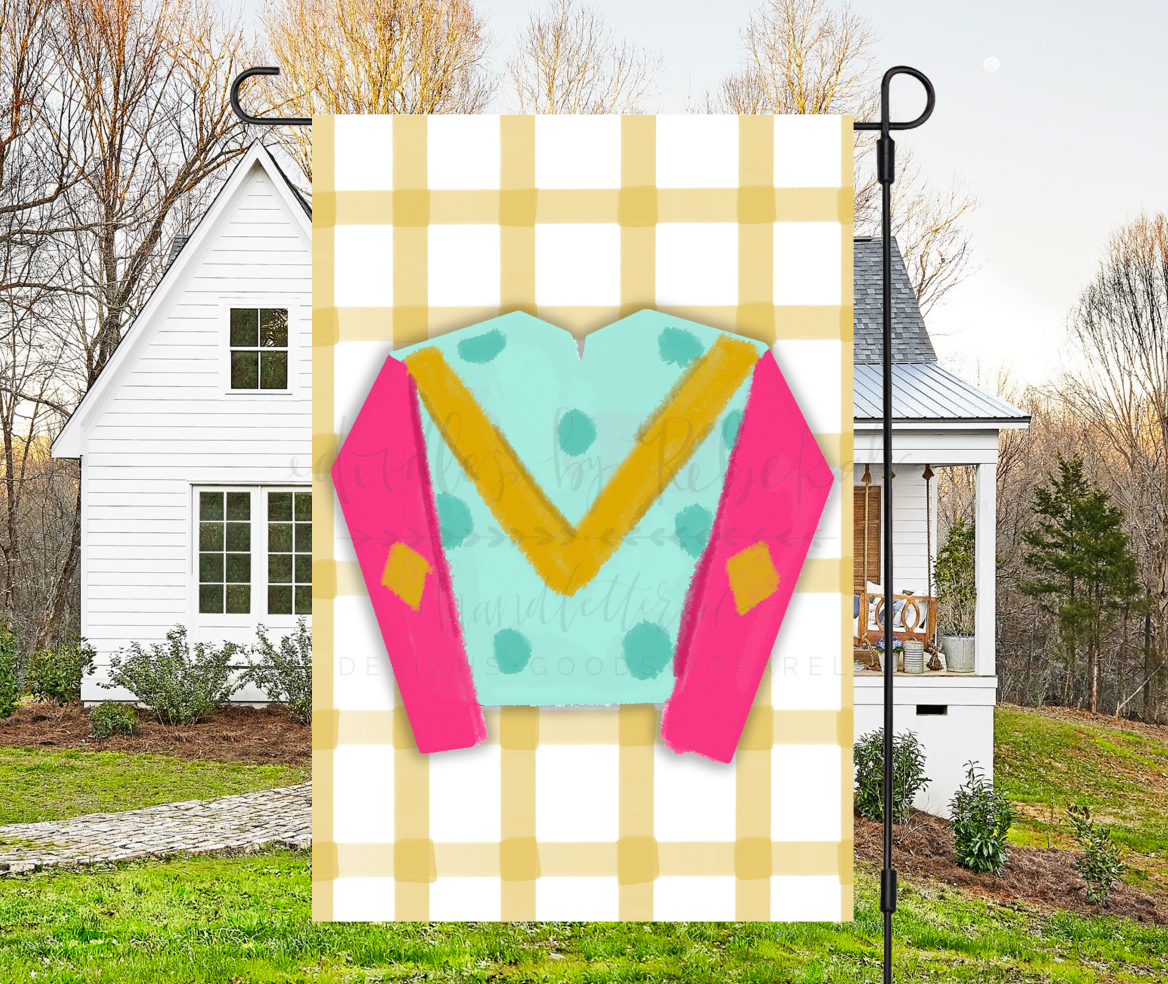 Jockey Silk (Pink) Garden Flag