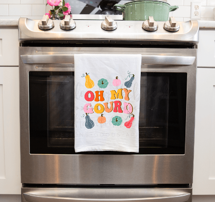 Oh My Gourd Tea Towel
