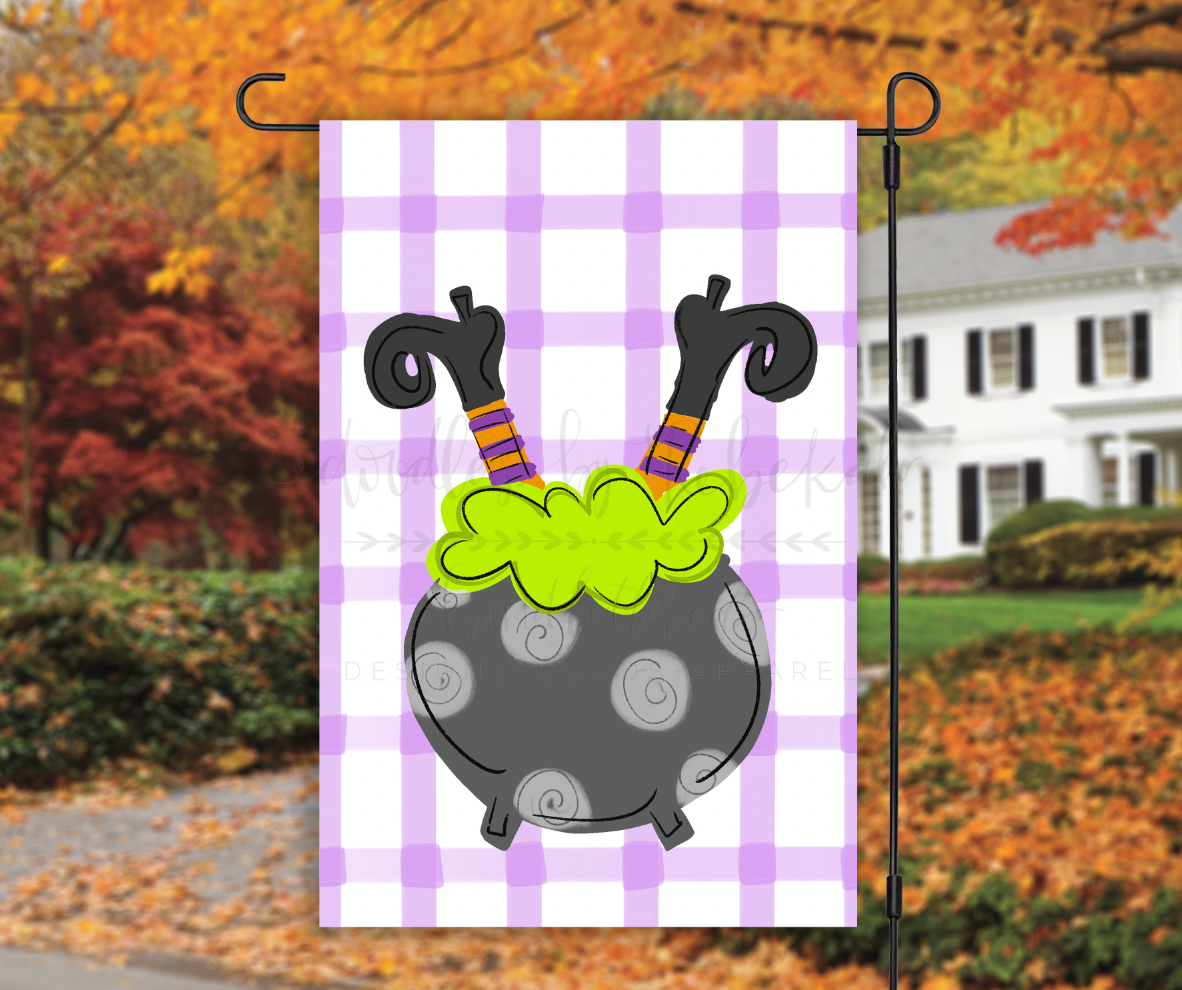 Witches Cauldron Garden Flag