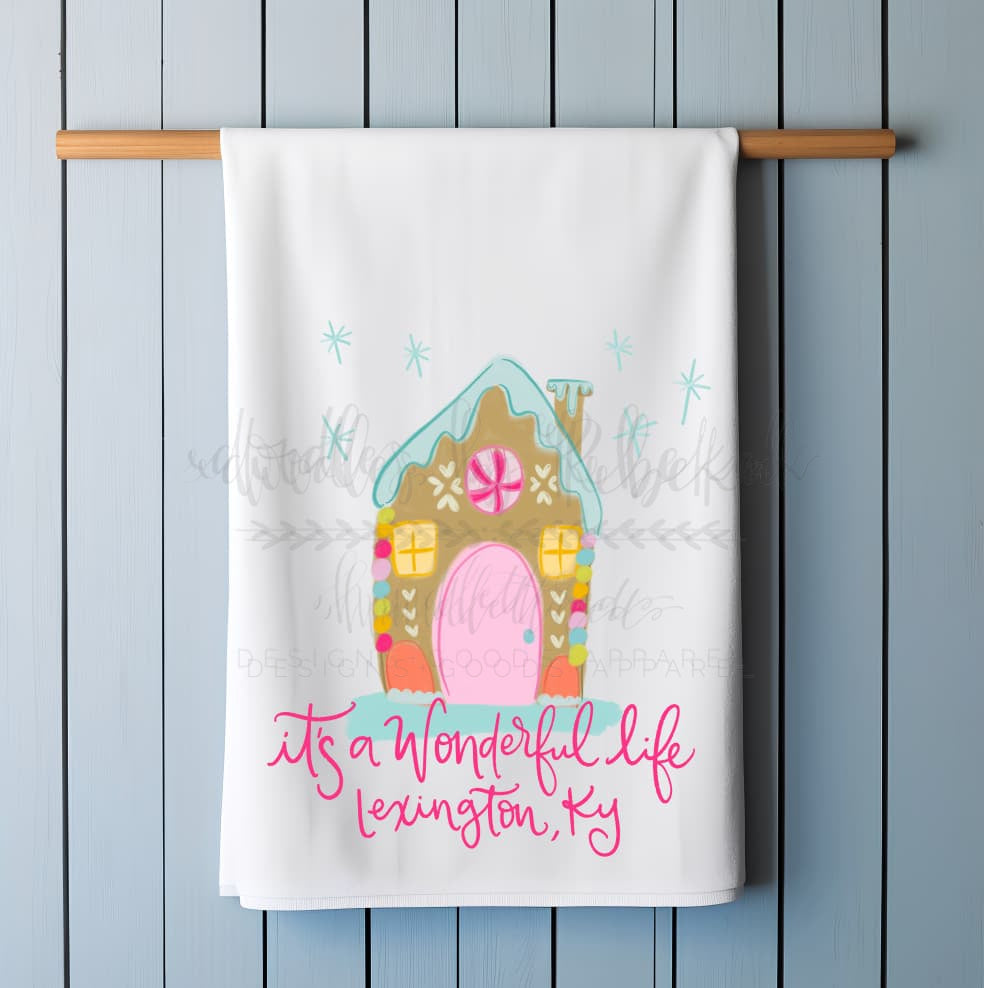 It’s a Wonderful Life Custom Town Tea Towel - Tea Towels