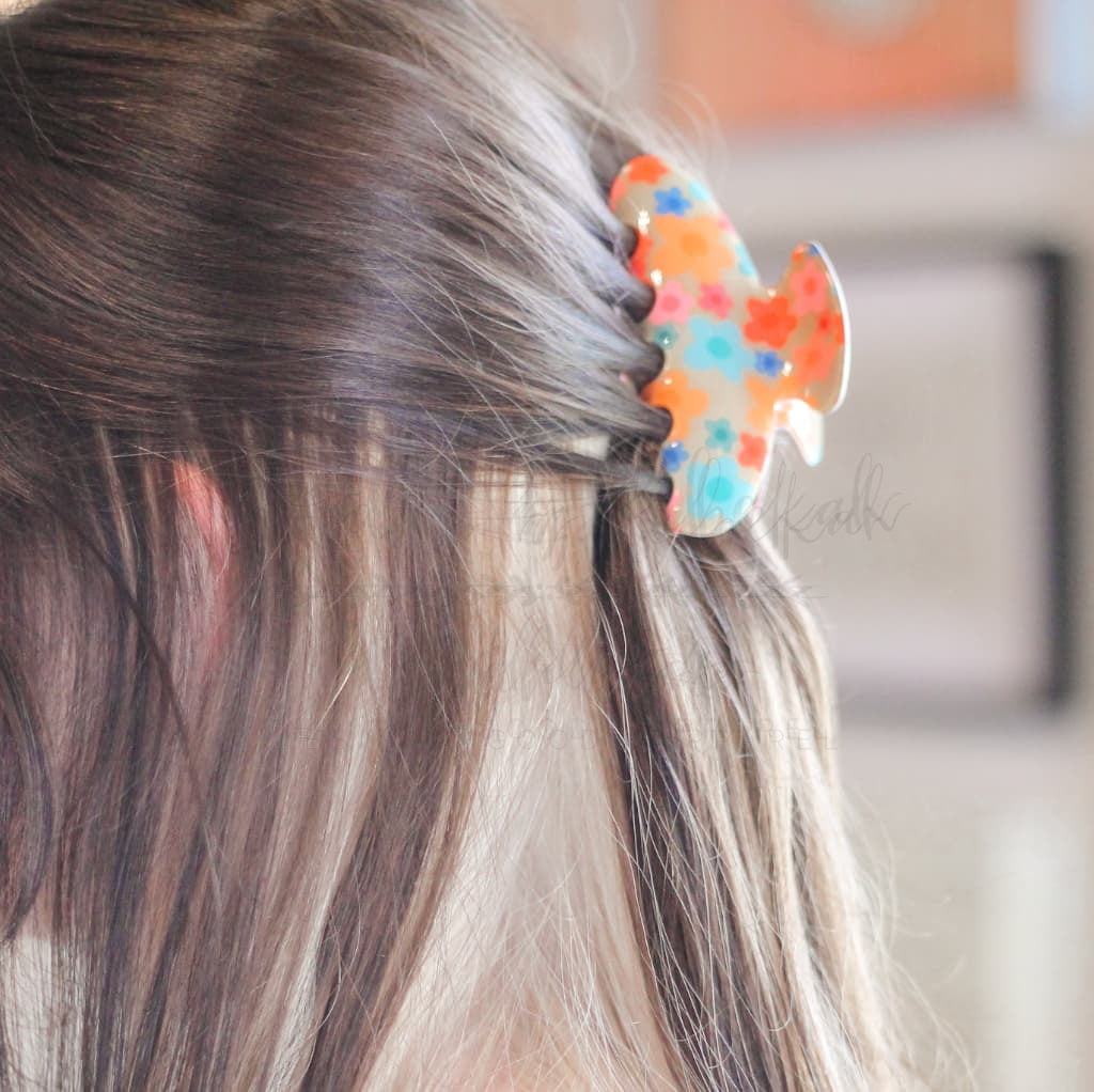 Groovy Floral Claw Clip