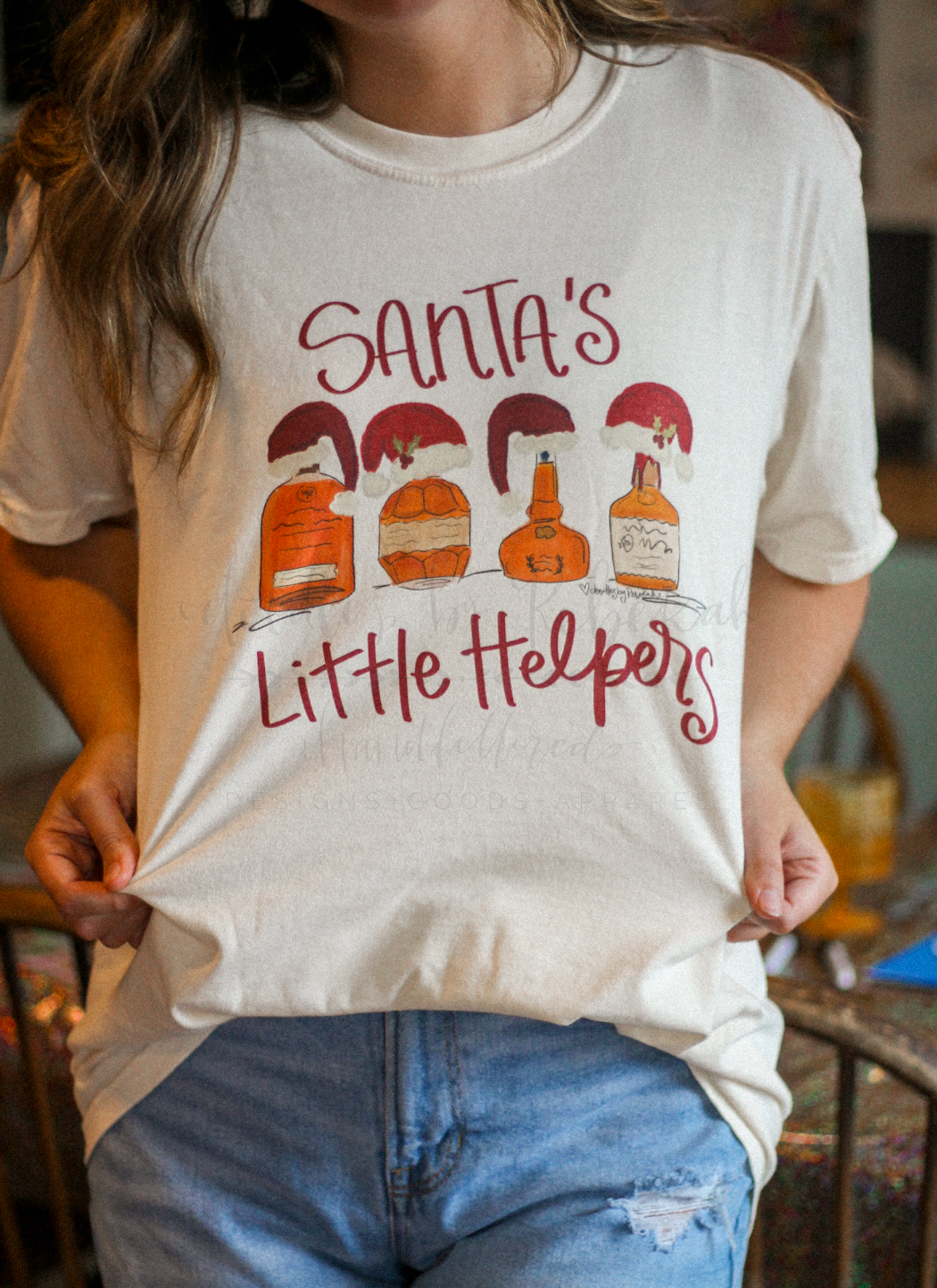 Santa's Little Helpers Bourbon Tee & Sweatshirt