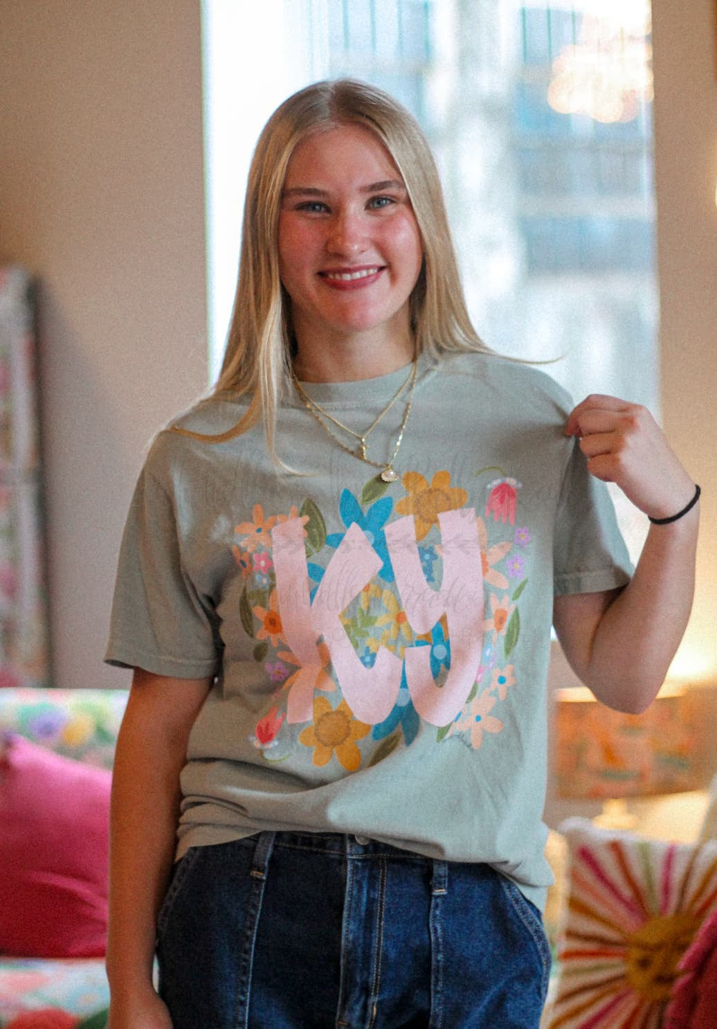 KY Kentucky Floral Tee