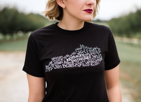 Hand Lettered KENTUCKY DISTILLERIES Word Art Tee - Doodles by Rebekah