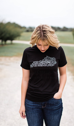 Hand Lettered KENTUCKY DISTILLERIES Word Art Tee - Doodles by Rebekah